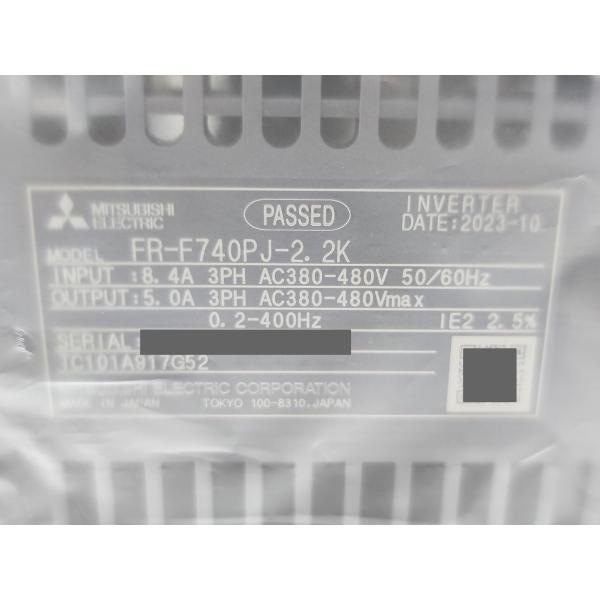 FR-F740PJ-2.2K 三菱電機 2023年製 新品 FRシリーズ インバ