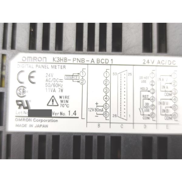 K3HB-PNB-ABCD1 オムロン 未使用 AC/DC24V Ver.1.