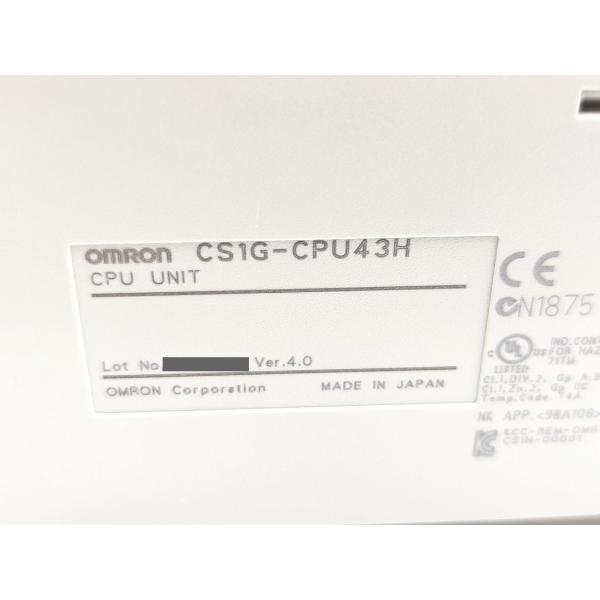 CS1G-CPU43H オムロン 箱開封済み 箱汚れいたみあり 未使用 V