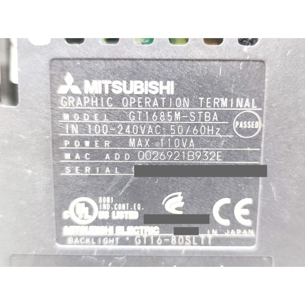 GT1685M-STBA 三菱電機 中古 GOT1000シリーズ