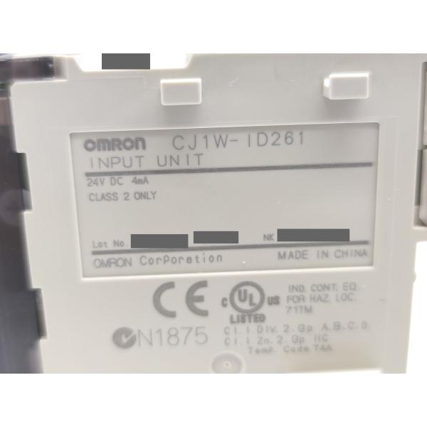 CJ1W-ID261 オムロン 中古 24VDC 4mA CJ1シリーズ
