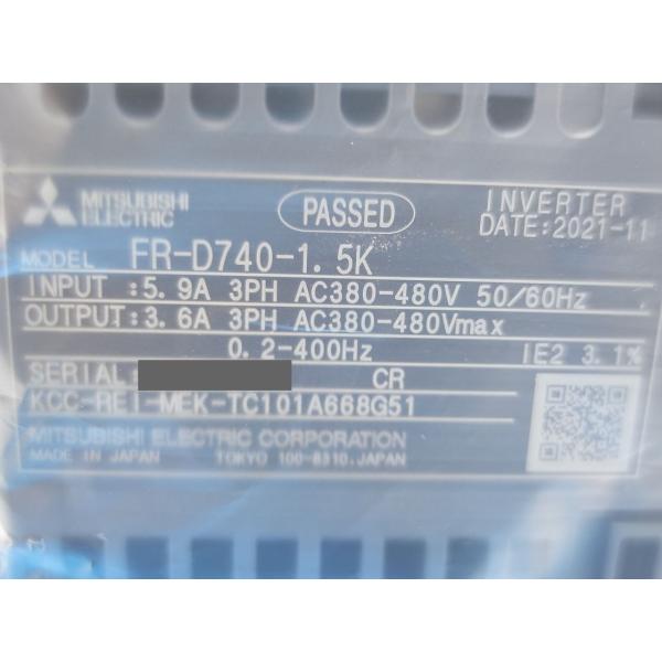 FR-D740-1.5K 三菱電機 2021年 新品