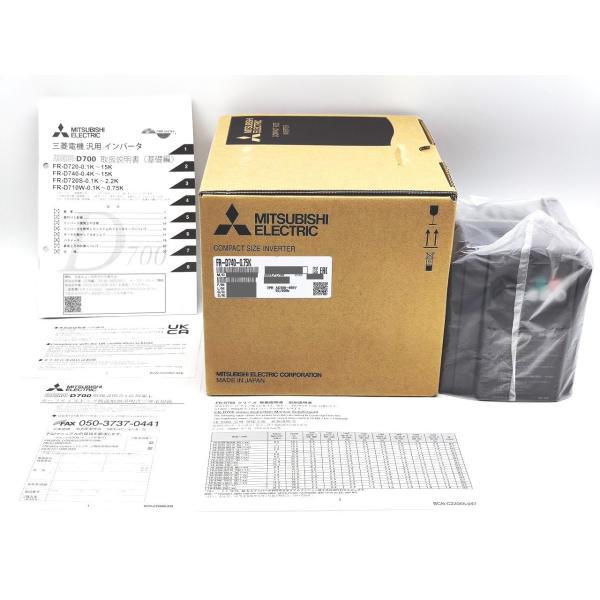 FR-D740-0.75K 三菱電機 箱いたみあり 2022年 新品