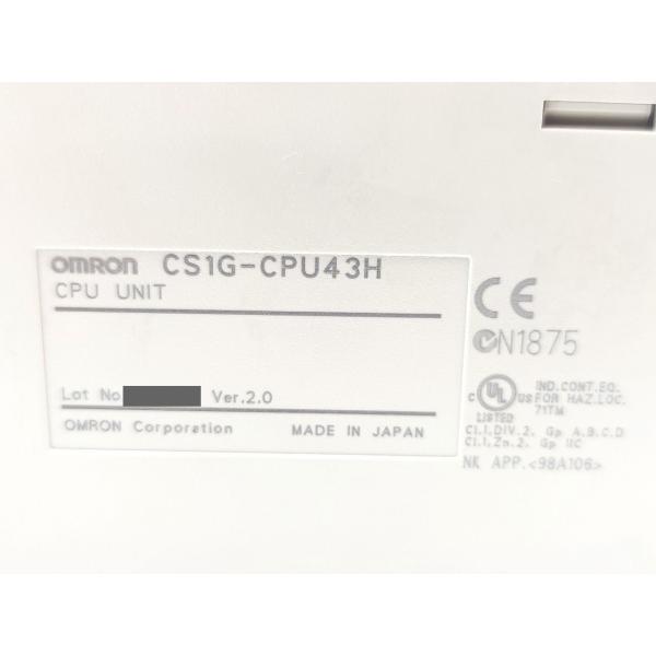 CS1G-CPU43H オムロン 汚れあり 中古 Ver.2. CS1シリ