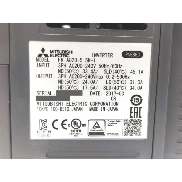 FR-A820-5.5K-1 三菱電機 中古 FR-A820-5.5K- MEL