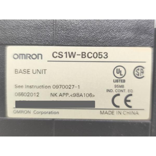 CS1W-BC053 オムロン 中古 CS1W-BC CS1シリーズ