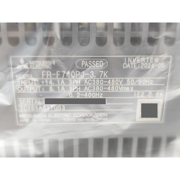 FR-F740PJ-3.7K 三菱電機 箱汚れあり 2024年製 新品 FRシリ