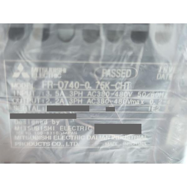 FR-D740-0.75K-CHT 三菱電機 箱いたみあり 2021年 新品
