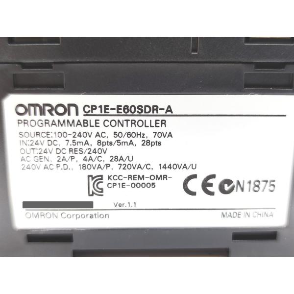 CP1E-E60SDR-A オムロン 箱汚れあり, マーカー書き込みあり 中古