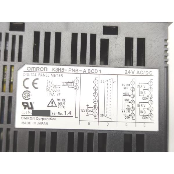 K3HB-PNB-ABCD1 オムロン 未使用 AC/DC24V Ver.1.