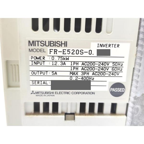 FR-E520S-0.75K 三菱電機 2009年 中古 FRシリーズ インバー