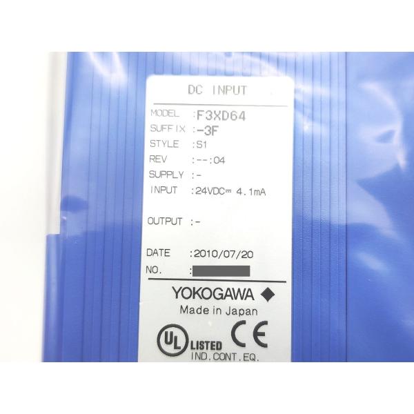 F3XD64-3F 横河電機 箱いたみあり 新品 電機
