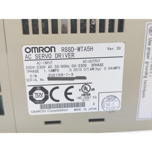 R88D-WTA5H オムロン 中古 Ver.
