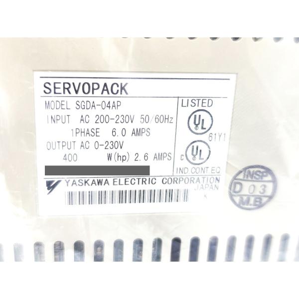 SGDA-04AP 安川電機 箱汚れあり 中古か未使用か不明 電機