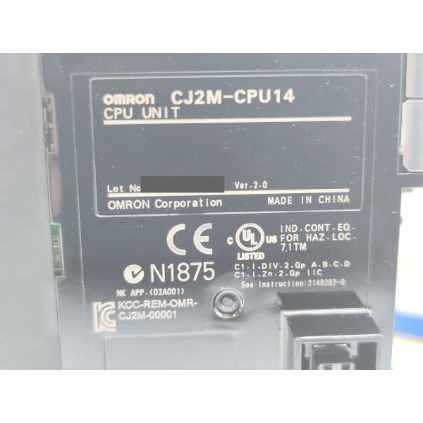CJ2M-CPU14 オムロン 箱マジック書込あり 未使用 Ver.2.