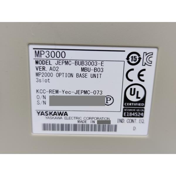 MP3000 安川電機 中古 電機 YASUKAWA JEPMC
