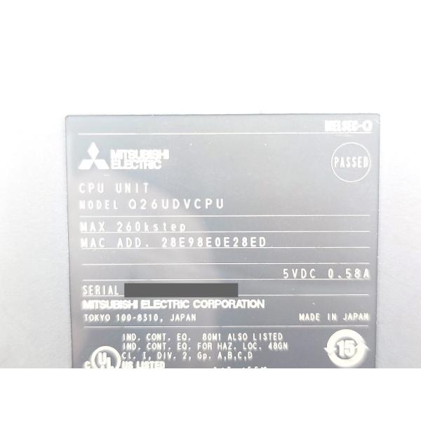 Q26UDVCPU 三菱電機 中古 MELSEC-Qシリーズ