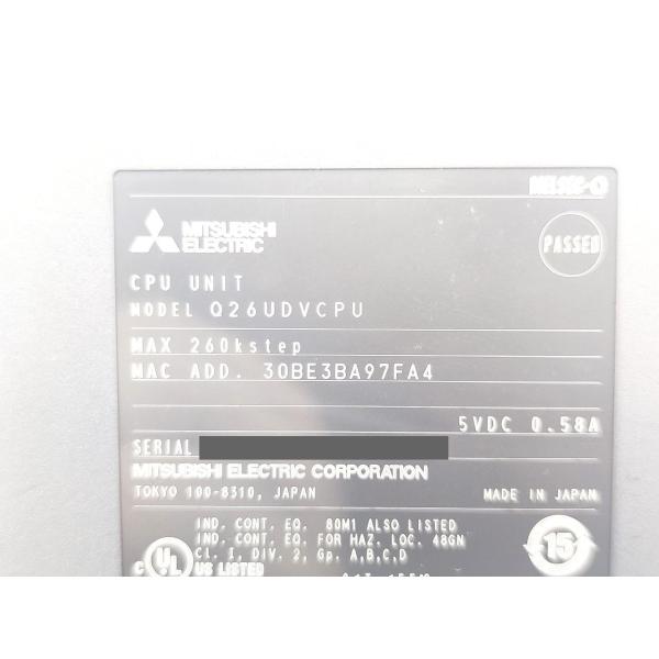 Q26UDVCPU 三菱電機 中古 MELSEC-Qシリーズ