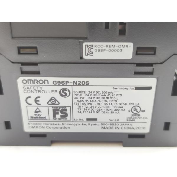 G9SP-N20S オムロン 箱マジック書込いたみあり箱開封済み 未使
